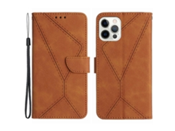 Capa De Couro Para Iphone 16 Pro Max Com Compartimentos Para Cartões/dinheiro E Suporte