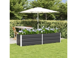 Vidaxl Floreira Antracite 195 X 50 X 45 Cm Aço Galvanizado