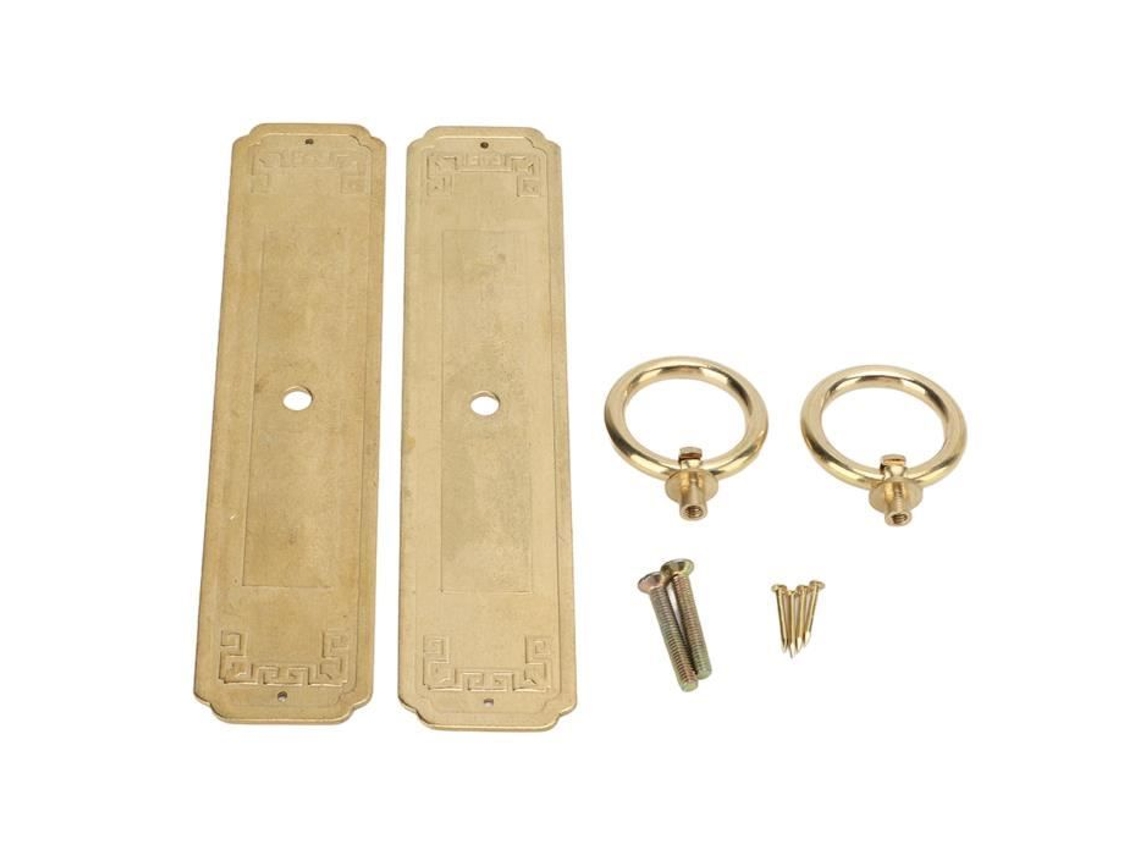 Puxadores de Gavetas Antigos HURRISE 2 Conjuntos de Puxadores Antigos de 16 Cm de Comprimento Dinastia Ming Qing Antigos Retrô Latão com Furo Único