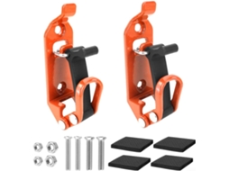 Kit de suporte de ferramentas com liga de zinco com elástico e almofadas grossas para montagem de racks Teto Reboques Laranja
