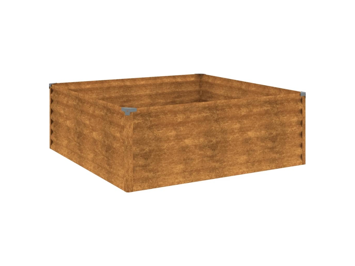 Garden Raised Bed, Garden Raised Beds Vidaxl Marrom Aço (100 X 100 X 36 Cm)