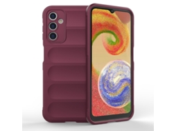 Capa Halinuia Para Samsung Galaxy A14 5g Magic Shield Tpu Flanela (vinho Proteção Integral, Interior Em Flanela)