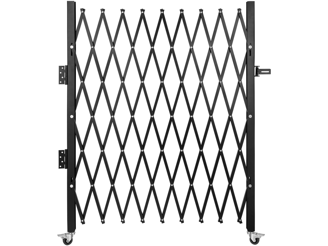 Porta de Segurança Dobrável Única VEVOR Portão de Tesoura Dobrável de 75 Inchl X 48Inch H