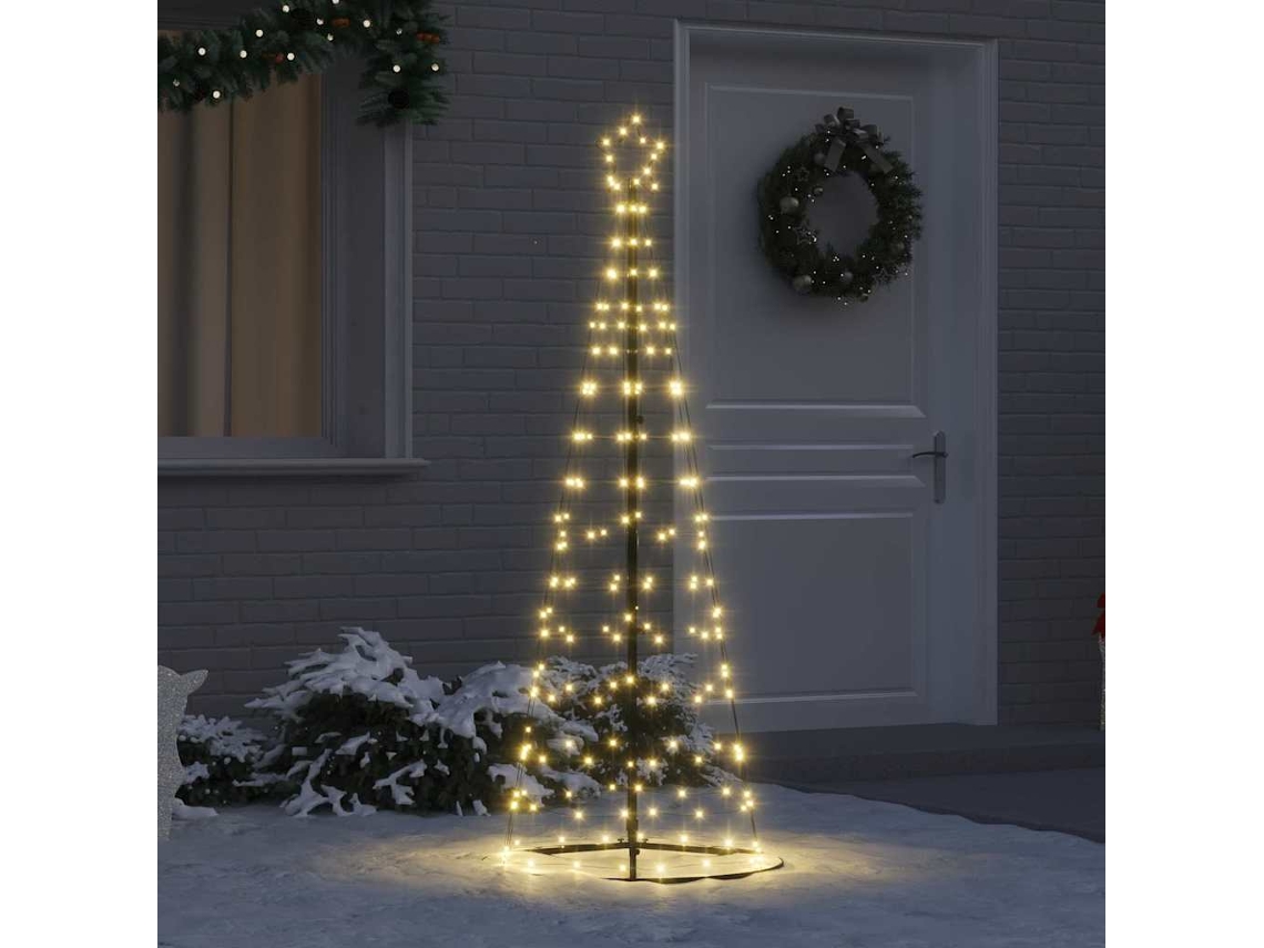 Vidaxl Árvore De Natal Led Branco Quente 250 Cm Ferro