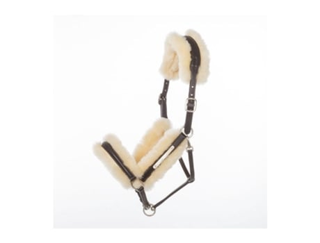 Cabresto de couro para cavalos com pêlo natural Kavalkade Marvellous