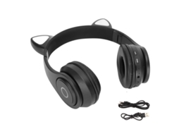 Fones Bluetooth Over ear LAXISCREED Orelhas de Gato Iluminadas