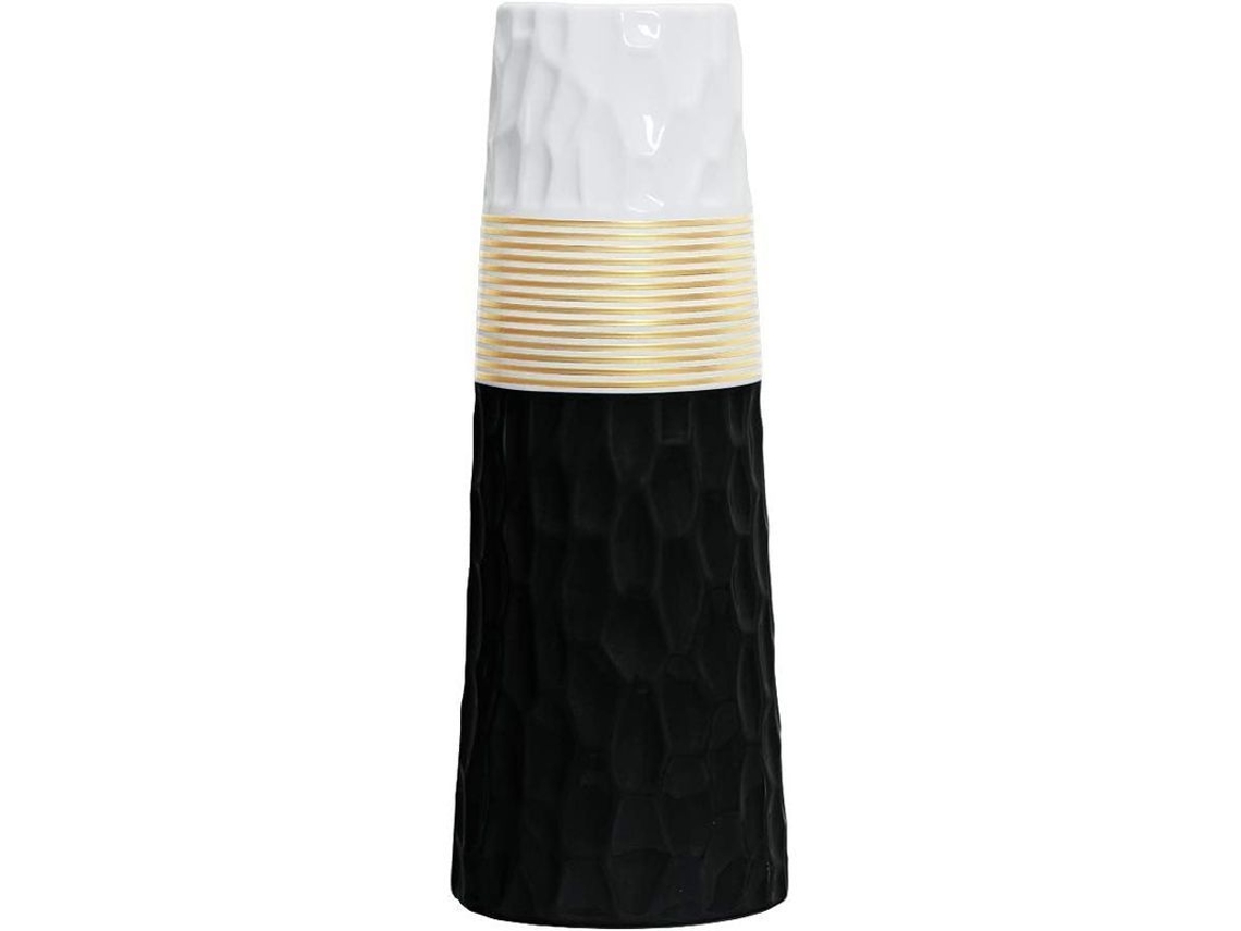 Vasos De Cerámica 11 Pulgadas Negro Platino Para Hogar Decoración Centros De Mesa Regalo Elegante