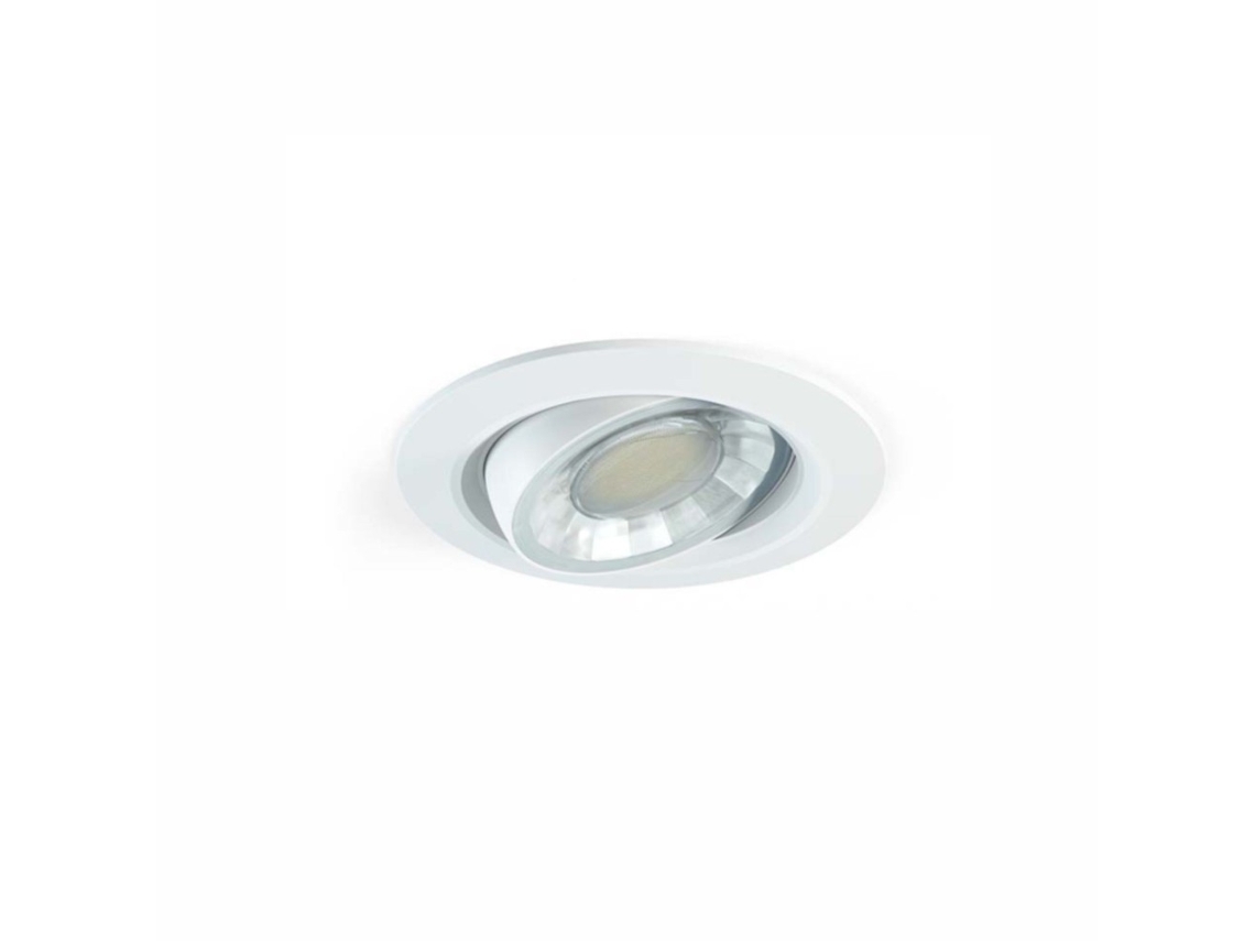 Spot LED redondo embutido, dimerizável, 8W, IP44, 3000K