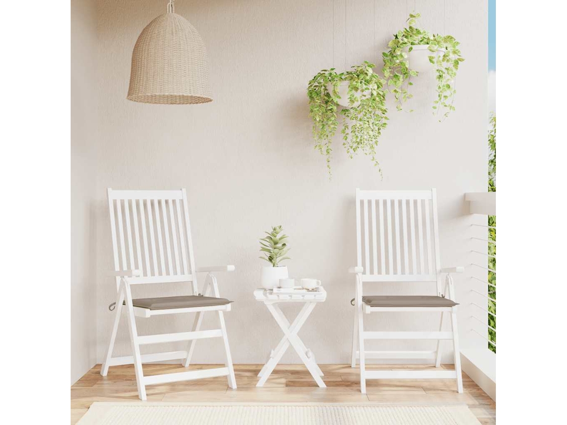 Vidaxl Almofadões P/ Cadeiras De Jardim 2 Pcs Oxford Cinza-acastanhado