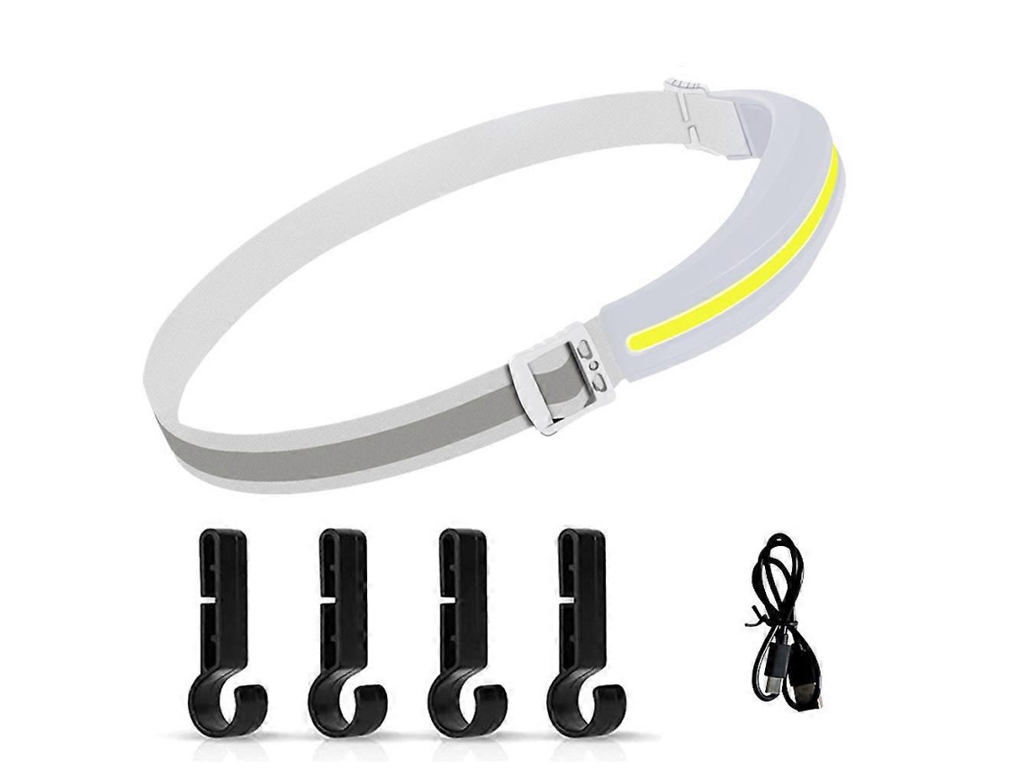 Lanterna De Cabeça Led Recarregável Usb C, Lanterna De Cabeça Para Acampamento, Branca Olysi Shop