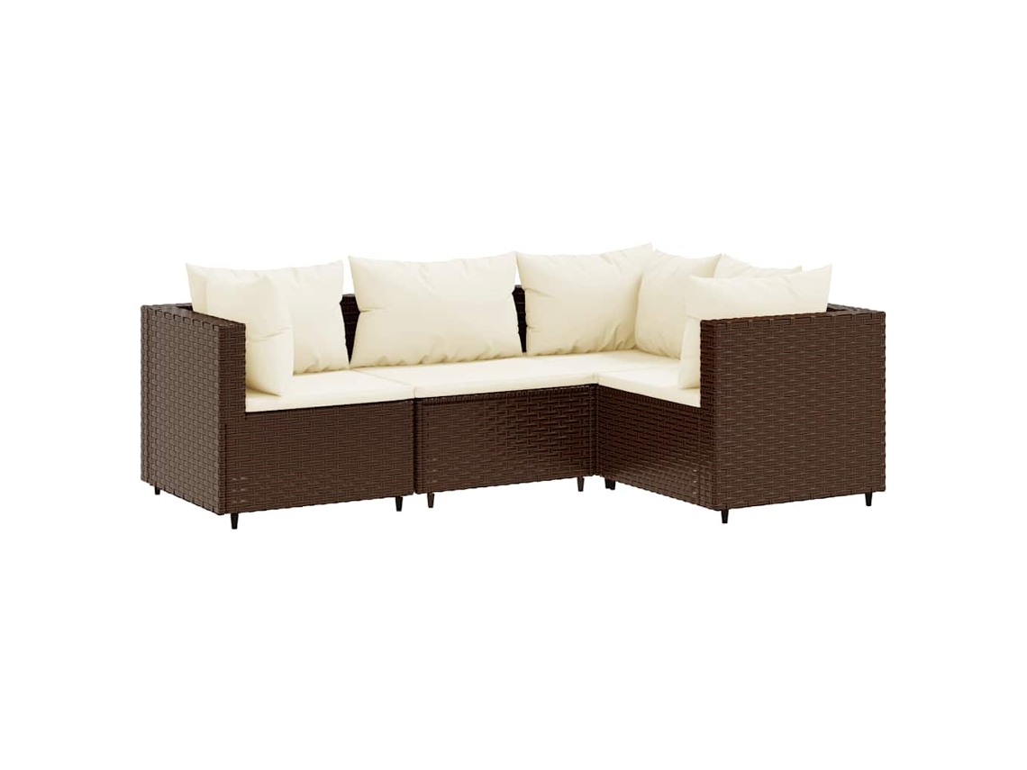 Garden Lounge Set, Garden Lounge Sets Vidaxl Marrom Rattan / Vime (n/a)
