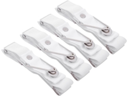 Conjunto De 4 Prendedores Para Lençóis E Colchas Com Fechamento Sem Agulha, Ideais Para Uso Doméstico, Na Cor Branca