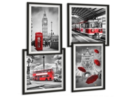 Quadros Decorativos Para Parede Figuras Elegantes Em Minimalismo Moldura Preta Imagens Para Um Quarto Infantil Espelharte (conjunto De 4 Imagens)