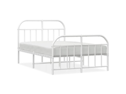 Estrutura de Cama com Cabeceira e Pés Metal Branco MAISON EXCLUSIVE 120x190 cm