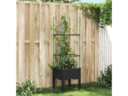 Vidaxl Vaso/floreira De Jardim C/ Treliça 40x40x142,5 Cm Pp Preto
