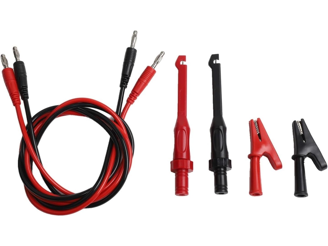 Kit De Cabos De Teste Com Pontas De Prova Intercambiáveis E Garras