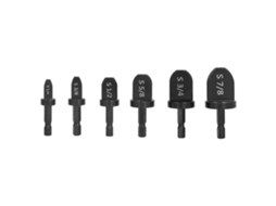 Conjunto de 6 peças de brocas para crimpagem de tubos com cabo hexagonal. Ampla e prática aplicação.