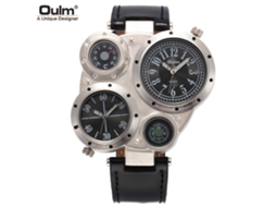 (preto) Relógio De Pulso Masculino Esportivo E Elegante, Relógio Casual Para Esportes Ao Ar Livre, Mostrador Grande, Movimento Duplo