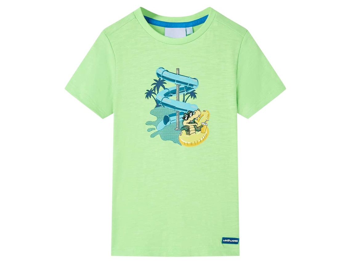T-shirt De Criança Verde Néon 116
