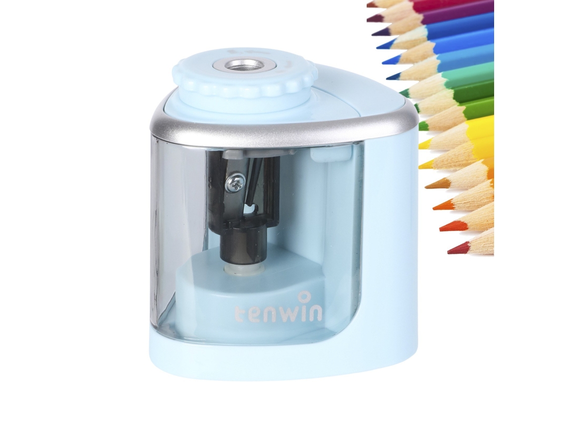 Apontador de Lápis Elétrico Portátil Tenwin Azul