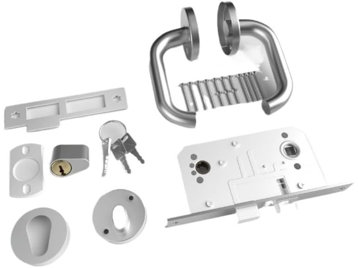 Fechadura De Porta À Prova Fogo Em Aço Inoxidável, Material Espesso À Prova De Fogo, Porta De Segurança, Porta De Saída