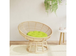 Vidaxl Almofadão Redondo Ø 60 X11 Cm Tecido Oxford Verde Brilhante