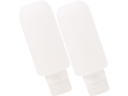Nuobesty De 2 Frascos De Viagem Vazios Em Silicone Transparente De 200ml