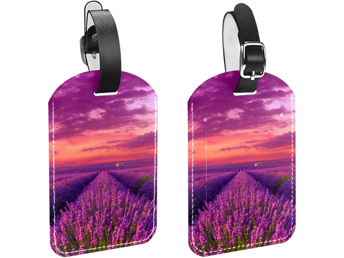 Conjunto De 2 Etiquetas Viagem Provence, Roxas E Lavanda, Bolsas, Malas, Sacolas E Bagagens, Com Alças De Segurança