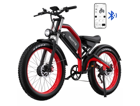 Bicicleta Elétrica Duotts N26 1500w, Bateria De 48v 20ah, 50km/h, Pneus Largos 264.0, Com Função De App