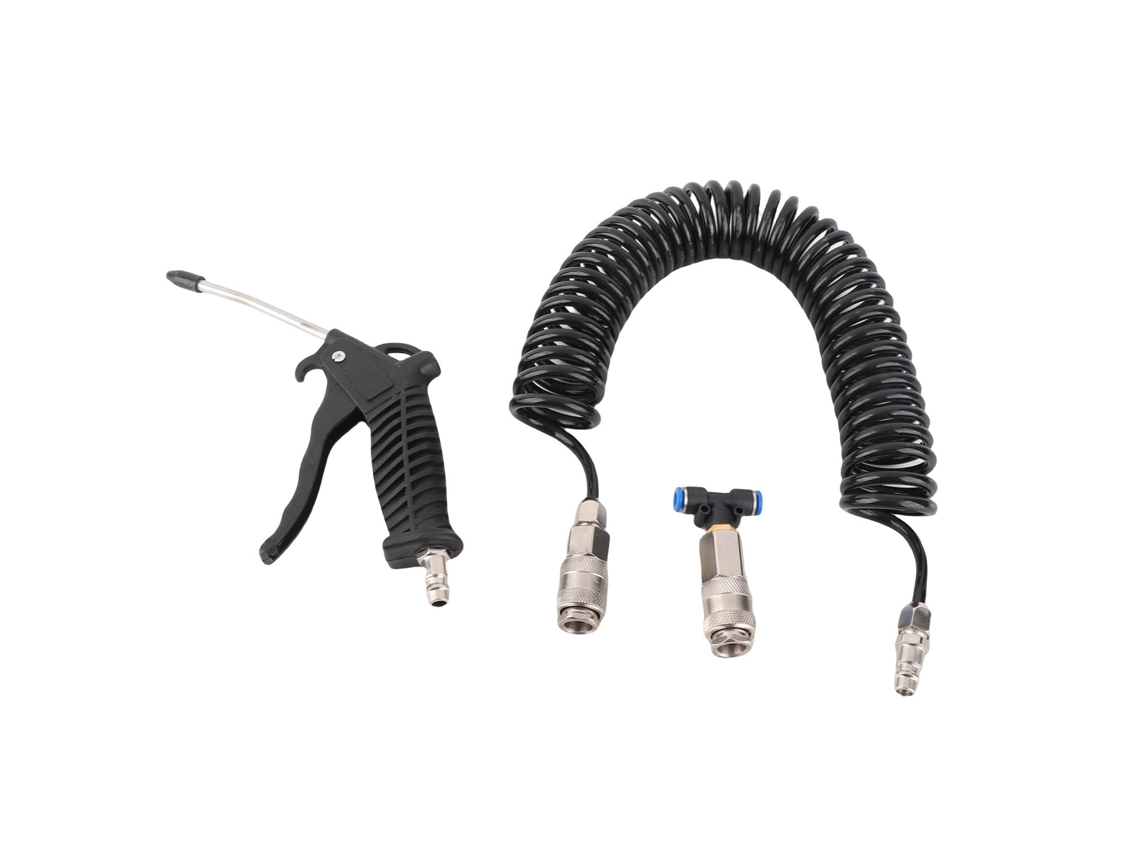 Kit De Pistola De Aire Black Duster Neumática Com Mangueira Pu E Conector Pequeno Eu