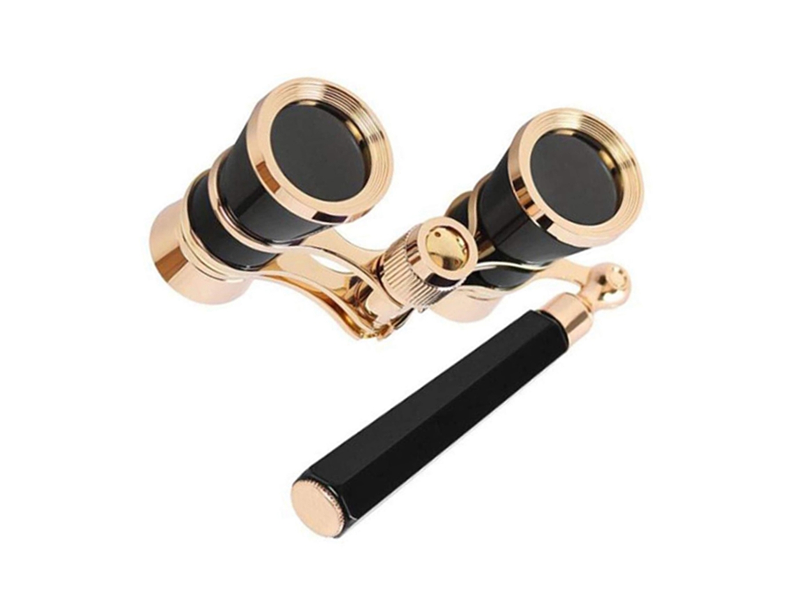 Prismáticos Mini Metal 3x25 Leves Com Cabo Plegável Para Concertos