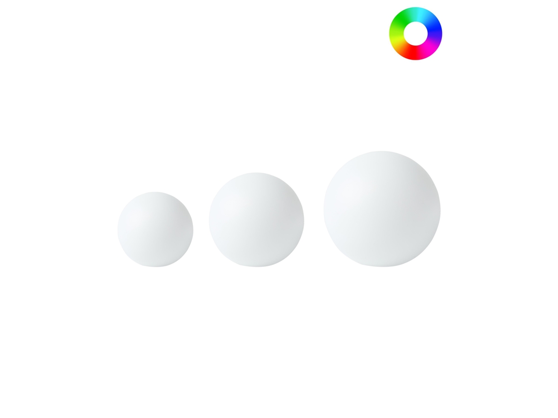 Conjunto De 3 Lámparas Led Solares De Exterior Lobaina Blanco