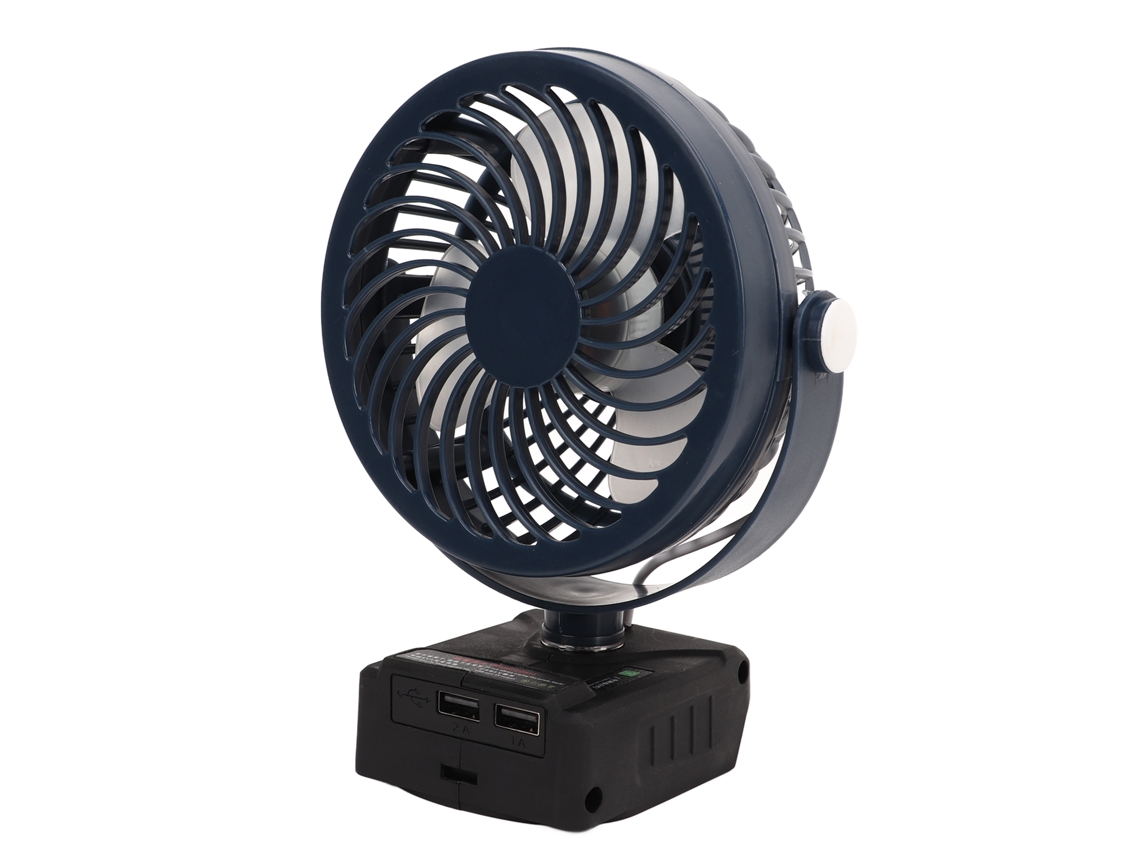 Laxiscreed Ventilador De Secretária Sem Fios 5 Polegadas, Recarregável Com 2 Portas Usb