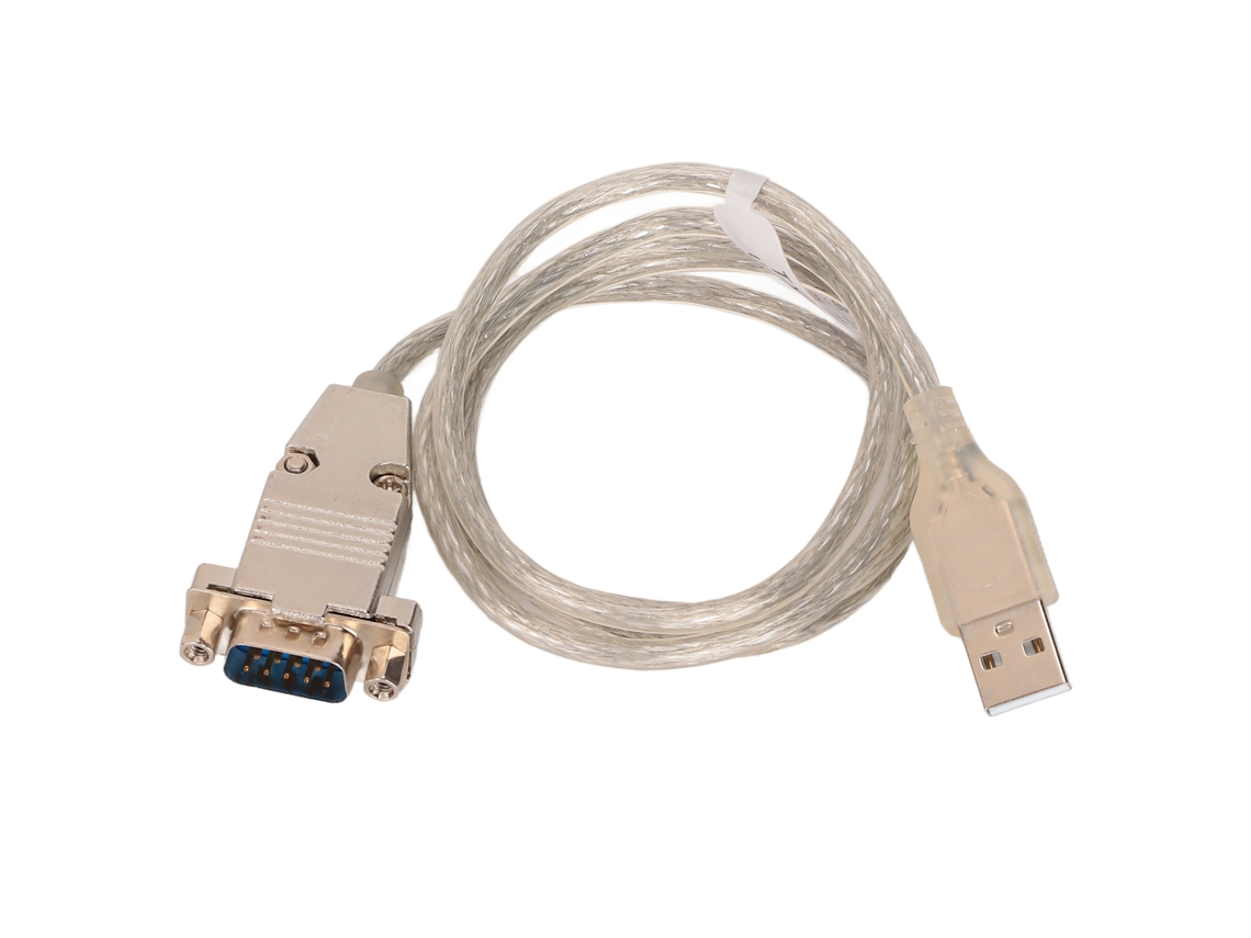 Adaptador USB para Serial COM Industrial, Carcaça Metálica, Cabo Conversor RS-232 de 9 Pinos