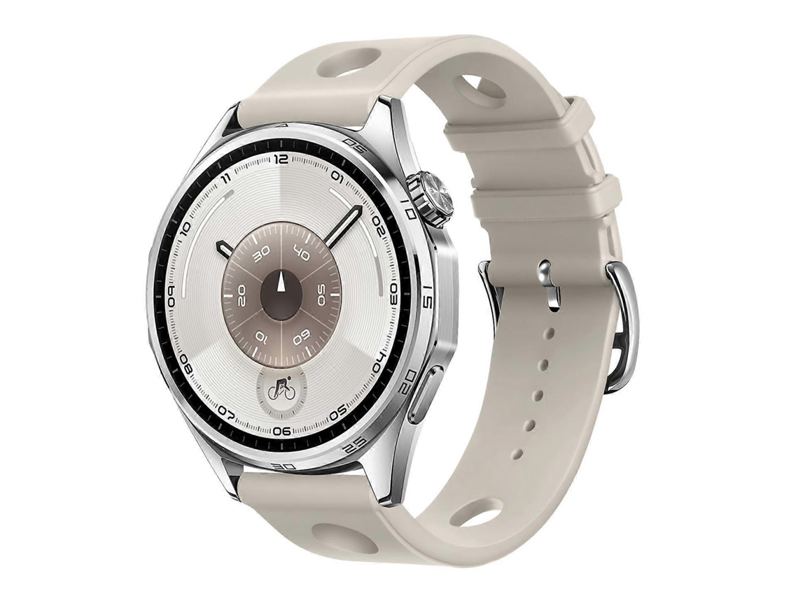 Pulseira De Relógio De Silicone Com Fivela Em Escada, Cor Sólida E Furos.