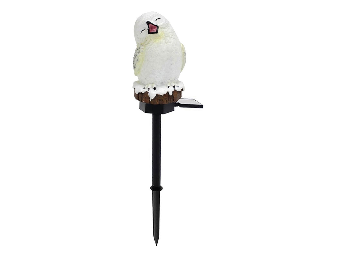 Estátua De Jardim Movida A Energia Solar, Decoração Externa Para Jardim, Pátio, Gramado, Estátua De Coruja De Inverno Com Luz Solar. Olysi Shop