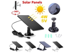 Painel Solar 4w 5v Para Câmera Cctv Com Alimentação Usb, Carregador De Bateria Para Câmera De Segurança Externa Zeuxo