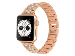 Pulseira De Aço Inoxidável Com Strass Para Apple Watch Series 10 Smartwatch Olysi Shop