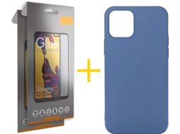 Kit Capa e 2 Películas Apple iPhone 11 Pro SKYHE Full Liso (Azul)