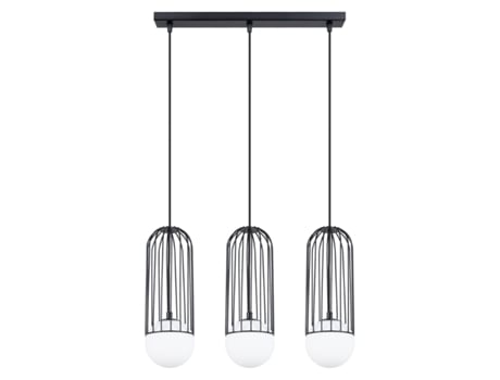 Luminárias Pendentes Brina de Aço Preto 115X54X12Cm SOLLUX LIGHTING