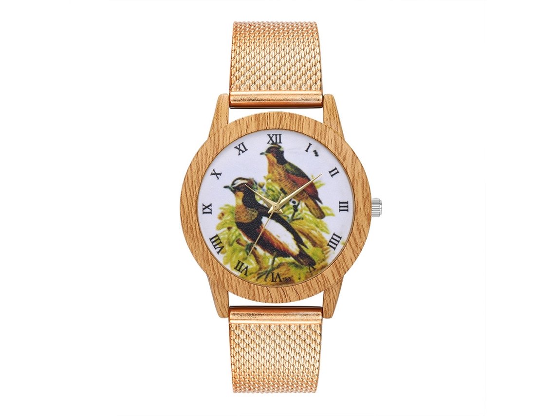 Reloj Casual Moderno Unisex De Cuarzo Con Correa De Silicona Oro Rosa