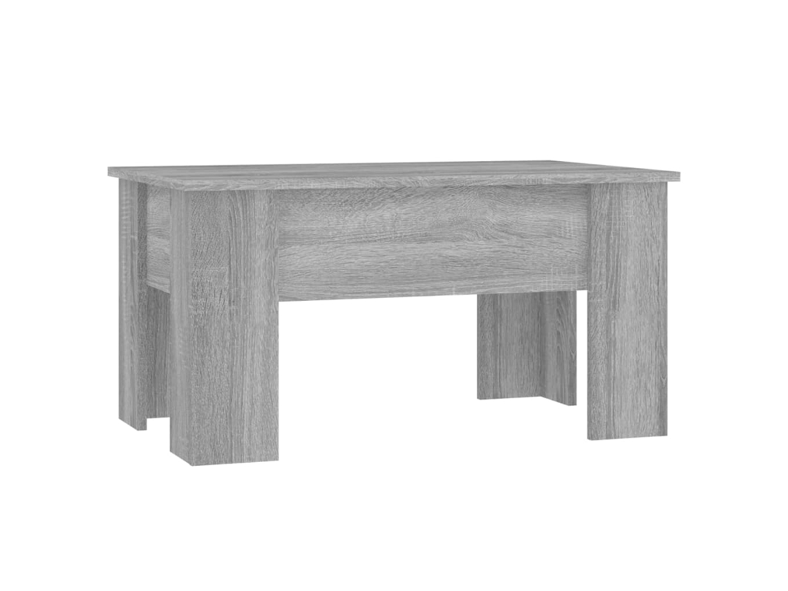 Coffee Table, Coffee Tables Vidaxl Cinzeto Madeira Processada (79 X 49 X 42.5 Cm)