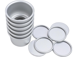 Conjunto de 2 mini formulários para bolo com fundo removível