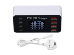 Dock de carregamento USB com 8 portas e carregamento rápido 65w EOOCOO