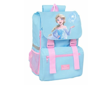 Mochila escolar rosa azul Frozen 18,5 x 41 x 15 cm