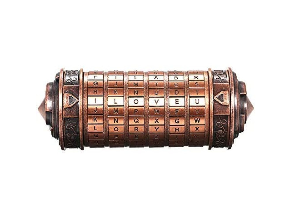 KOFIHETY Código De Código Da Vinci Personalizável Cryptex, Liga De Liga De Zinco Puzzle Mistério Com Compartimentos Ocultos, Presente Do Dia Dos Namorados Para