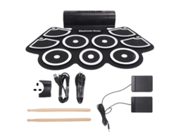Bateria Elétrica Portátil Com 9 Pads E Som Estéreo