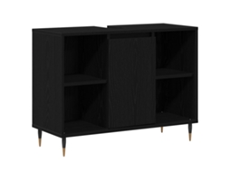 Conjunto 1 Armário De Parede Vidaxl Preto Derivados De Madeira (80 X 33 X 60 Cm)