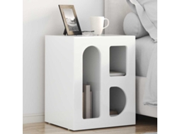 Vidaxl Mesa-de-cabeceira Elst 2 Unid. Branco Brilhante 40 X 35 X 50 Cm