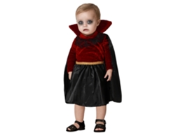 Disfarce Vampira Bebé Negro E Vermelho 6 a 12 meses ATOSA